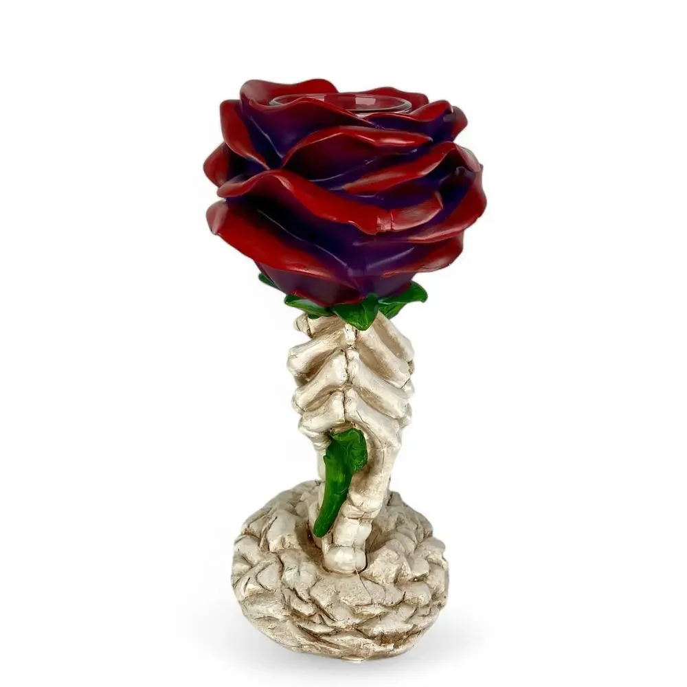 Red Rose Skeleton Hand Votive Candle Holder Yankee Candle Phantasmagoria 2021